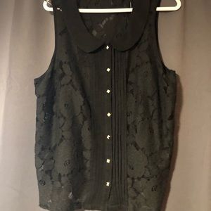 Lace collared blouse